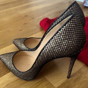 Authentic Christian Louboutin from Paris
 Gold & Black Size 7.5  (37.5)